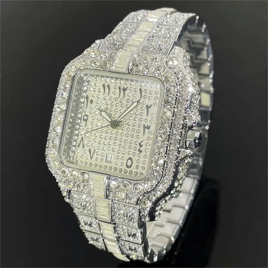 2025 Full Iced Diamond Luxury Quartz Watch For Men