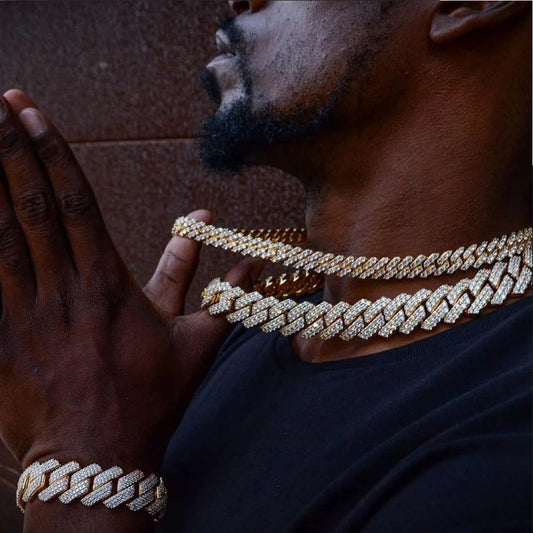 HipHop 14MM Prong Cuban Link Chain For Men