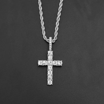 Iced Out Crystal Zircon Cross For Men