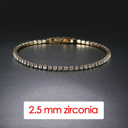Hip Hop Iced Out 3/4/5mm Crystal Tennis Bracelet for Men