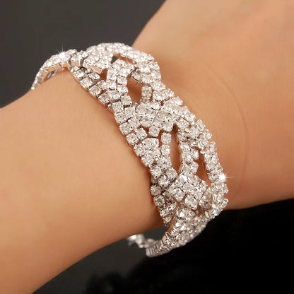 New Fashion Charm Bracelets 925 Silver AAAAA Zircon Crystal For Women