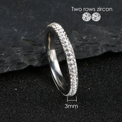 Luxury Iced Out Ring Titanium Steel Ring For Men