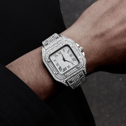 2025 Full Iced Out Watch And Bracelet For Men