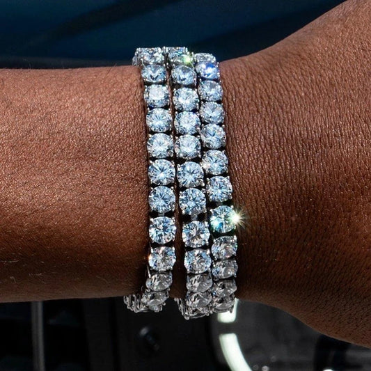Hip Hop Iced Out 3/4/5mm Crystal Tennis Bracelet for Men