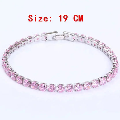 4mm Cubic Zirconia Tennis Bracelet For Women and Men