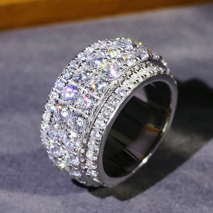 Full Bling Iced Out Cubic Zirconia Ring For Men