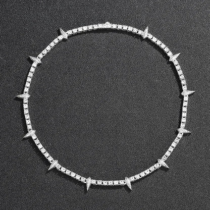 4MM Iced Out Tennis Necklaces For Men