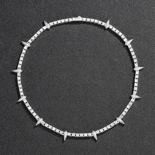 4MM Iced Out Tennis Necklaces For Men