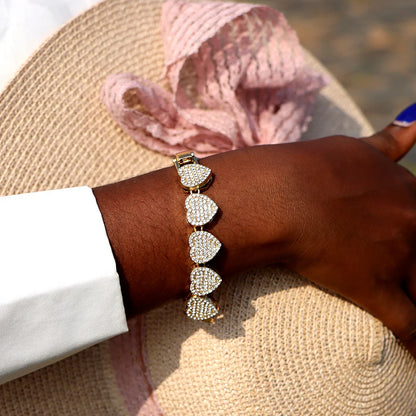 New Bling Rhinestones Paved Bracelet For Women