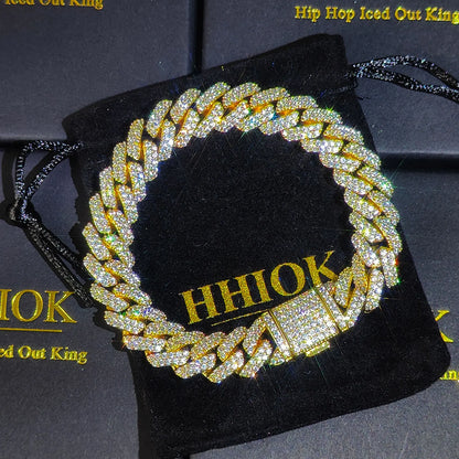 12mm Full Iced Out Diamond Bracelet For Men