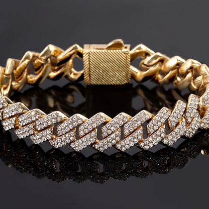 7/8/9inch 14MM Cuban Link Chain Bracelets For Men