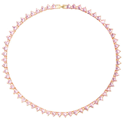 Fashion Bling Iced Out Heart Crystal Choker For Women