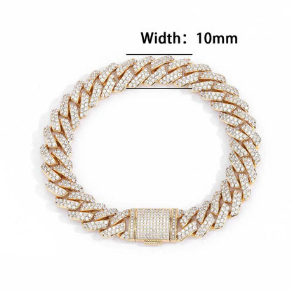 12mm Full Iced Out Diamond Bracelet For Men