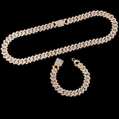 Iced Out Necklace, Watch, Bracelet For Men