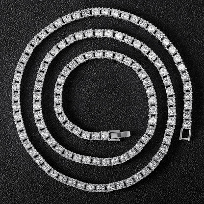 New Classical 4MM Tennis Chain Iced Out Necklace For Men