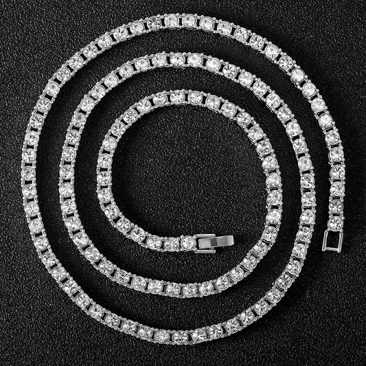 New Classical 4MM Tennis Chain Iced Out Necklace For Men