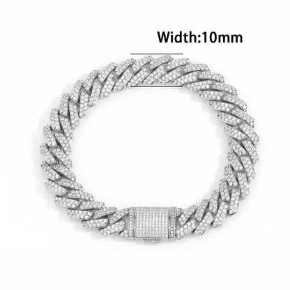 12mm Full Iced Out Diamond Bracelet For Men