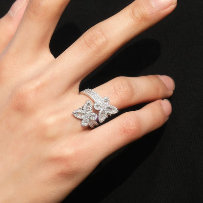 Iced Out Butterfly Rings For Women