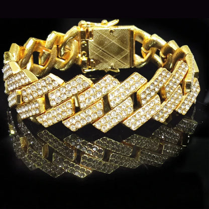 20MM Iced Out Cuban Link Chain Set For Men
