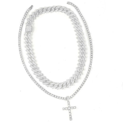 Men's Hip-hop Cross Pendant Necklace
