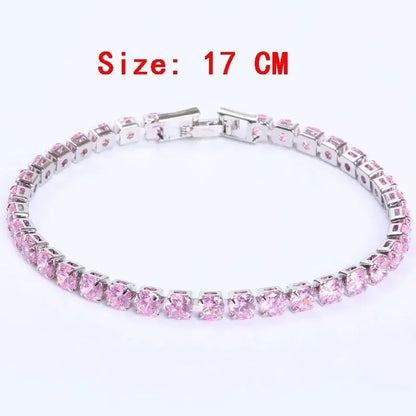 4mm Cubic Zirconia Tennis Bracelet For Women and Men