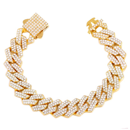 7/8/9inch 14MM Cuban Link Chain Bracelets For Men