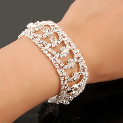 New Fashion Charm Bracelets 925 Silver AAAAA Zircon Crystal For Women