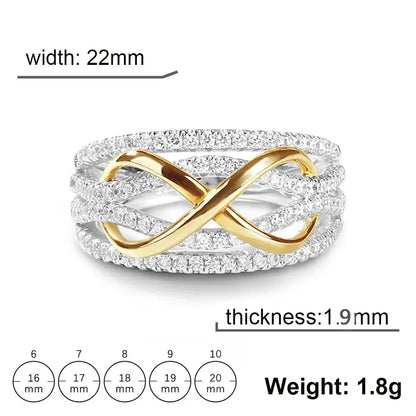 Unique Design Infinity Ring For Women