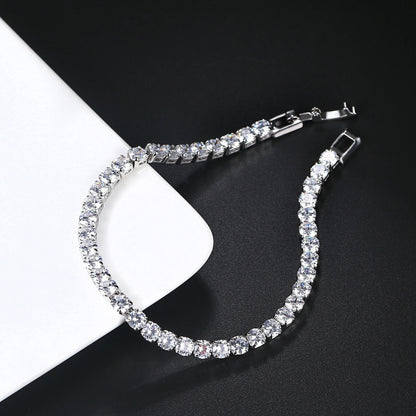 Hip Hop Iced Out 3/4/5mm Crystal Tennis Bracelet for Men