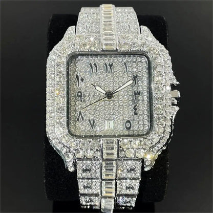 2025 Full Iced Diamond Luxury Quartz Watch For Men