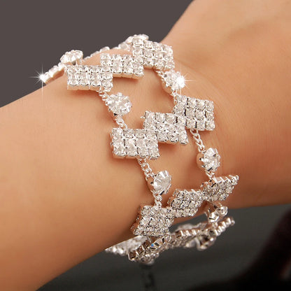 New Fashion Charm Bracelets 925 Silver AAAAA Zircon Crystal For Women