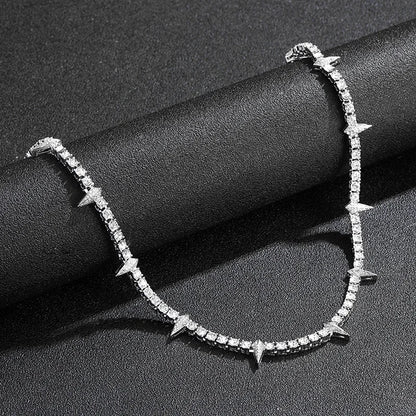 4MM Iced Out Tennis Necklaces For Men